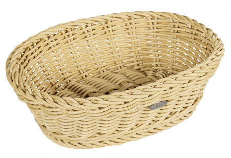 Noutati Gourmetto - Cos de paine Saleen oval plastic 25,5x19x7cm bej