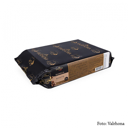 Diverse produse Valrhona - Couvertura usoara de alune si lapte integral, Gianduja Noisette lait, bloc, 3 kg