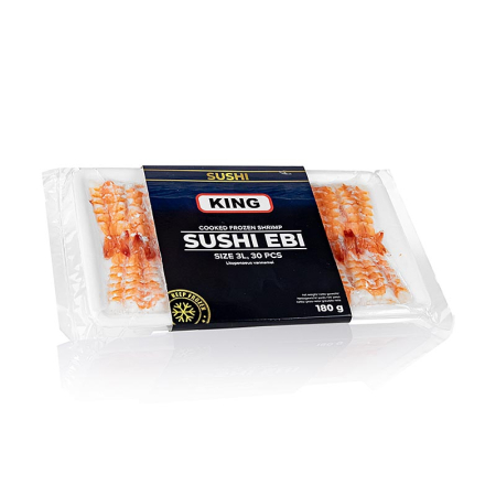 Bucatarie asiatica, sushi - Creveti Ama Ebi Butterfly 3L, prefierti, 30 buc fara cochilie, congelati, 167 g