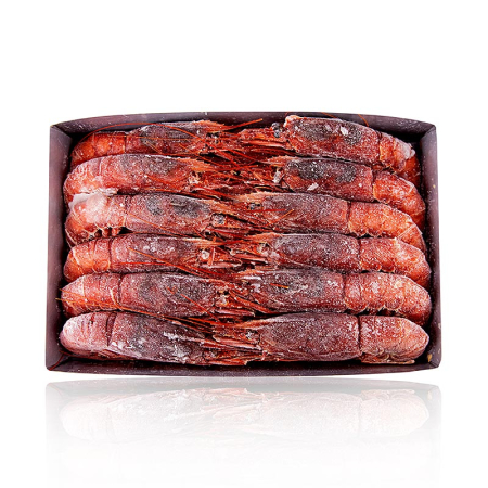 Creveti - Gambero Rosso - Creveti rosii rege, cu cap si cochilie, congelati, aprox. 1000 g