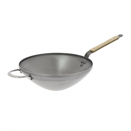 Tigai wok - De Buyer Tigaie Wok Mineral B Lemn Ø 28 cm