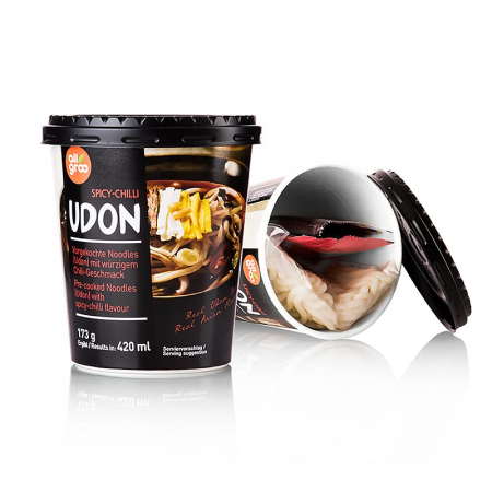 Fidea instant Udon Cup, chili picant, Coreea de Sud, Allgroo, 173 g [0]