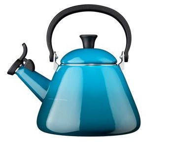 Ustensile de Bucatarie - Fierbator fluier Le Creuset Kone Deep Teal 1,6 litri