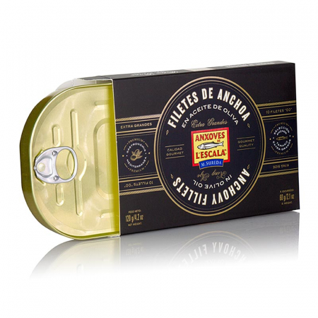 Conserve - File de ansoa calitate premium, in ulei de masline, King Size, L´Escala, 120 g