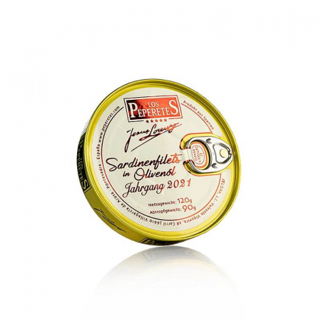 Conserve - File de sardine vintage 2021, in ulei de masline, Los Peperetes, 120 g