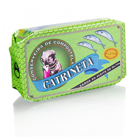 Specialitati din peste - Fileuri de macrou, intregi, in ulei de masline, Catrineta, 120 g