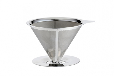 Ustensile de Bucatarie - Filtru permanent de cafea alb, doua straturi