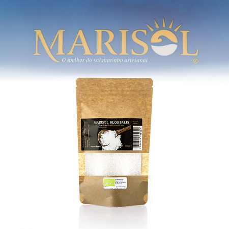Sare de mare naturala din Portugalia - Flori de sare - Marisol, pachet de reumplere pentru vas ceramic, organic, 100 g
