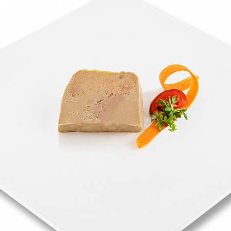 Rata, gasca si foie gras - Bloc de foie gras, cu bucati, foie gras, trapez, semiconservat, rougié, 180 g