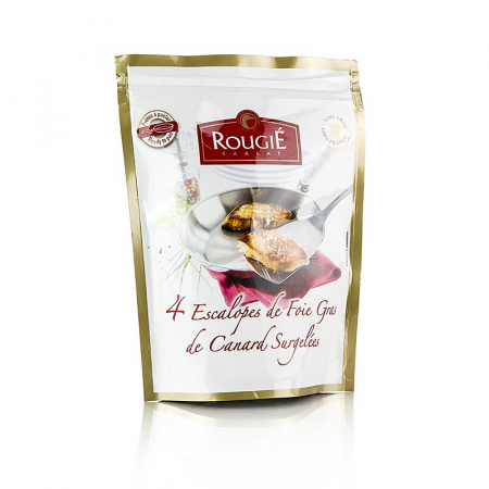 Rata, gasca si foie gras - Foie gras de rata, Rougié, congelat, felii de aproximativ 35g, 140 g, 4 x 35g