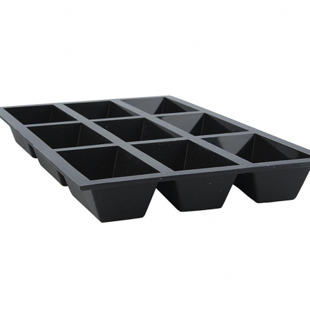 Forma de copt Moul'flex pentru 9 forme dreptunghiulare, 3x8cm, h 3cm, 17.5x30cm, De Buyer [1]