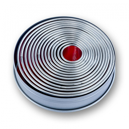 Forme de bucatarie rotunde, netede, ø 2,2 -12cm, 3cm inaltime, Contacto, 14 buc. [1]