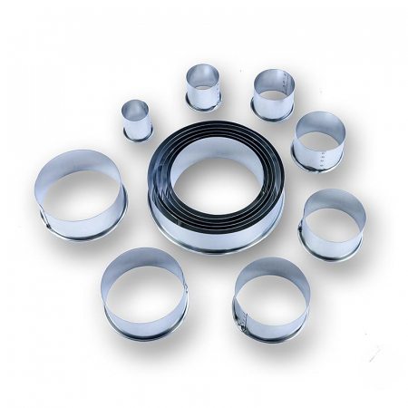 Forme de bucatarie rotunde, netede, ø 2,2 -12cm, 3cm inaltime, Contacto, 14 buc. [0]