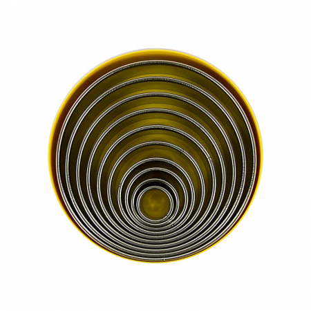 Forme de bucatarie rotunde, netede, ø 2,2 - 14cm, 3cm inaltime, Stadter, 10 buc. [0]