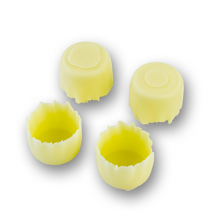 Michel Cluizel - Forme de ciocolata alba "canelata", Michel Cluizel, Ø 25m, H20mm, 864 g, 288 bucati