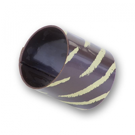 Forme de ciocolata caneloni / cilindru, negre cu dungi aurii, ø 35mm, 3,5mm inaltime, 170 g, 35 bucati [0]