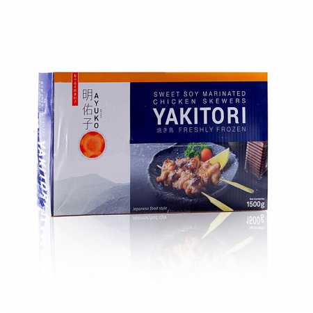 Bucataria japoneza - Frigarui de pui Yakitori, din pulpa, 50x30g, congelate, 1,5 kg