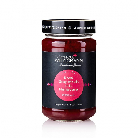 Miere, chutney si dulceata - Gem de grapefruit roz si zmeura, 225 g