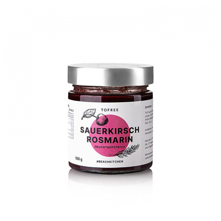 Miere, chutney si dulceata - Gem de vișine si rozmarin, 180 g