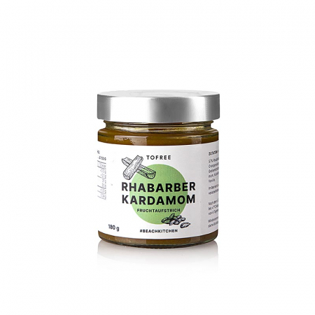 Miere, chutney si dulceata - Gem de rubarba cu cardamon, 180 g