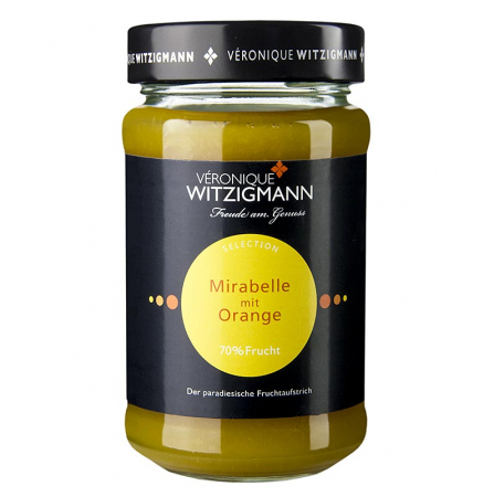 Miere, chutney si dulceata - Gem de prune Mirabelle si portocale, 225 g