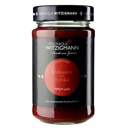 Miere, chutney si dulceata - Gem de capsuni cu boabe de tonka, 225 g