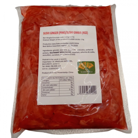 Bucatarie asiatica, sushi - Ghimbir murat, roz, 1 kg