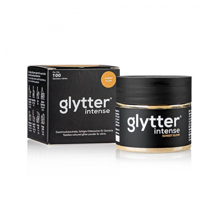 Aditivi alimentari - Glytter„intense Sunset Glow”, pudra sclipitoare comestibila (auriu intens), 10 g