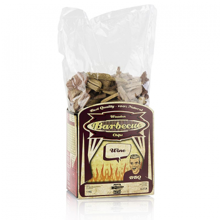 Accesorii - Grill BBQ - Chipsuri pentru afumare din lemn de stejar cu aroma de vin rosu, 1 kg