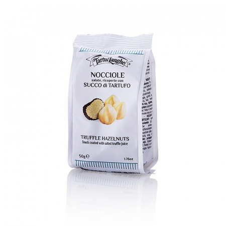 Trufe si specialitati din trufe - Gustare alune acoperite cu suc de trufe, Tartuflanghe, 50 g