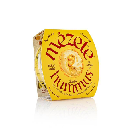Bucatarii ale lumii - Humus Gourmet Natural, Piure de Naut cu Pasta de Susan, 215 g