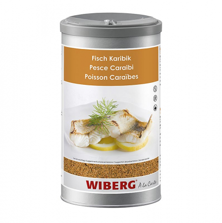 Condimente - Wiberg Caribbean Style, sare condimentată pentru pește, 950 g