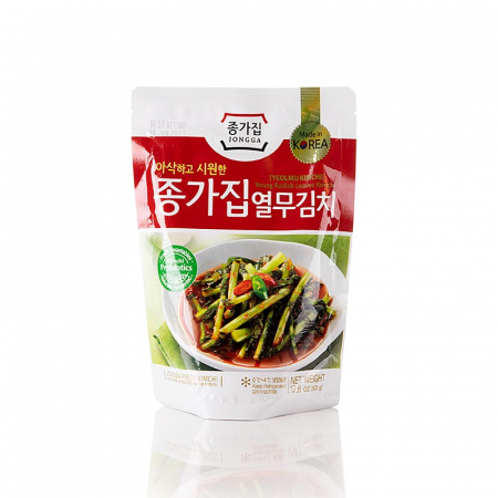 Produse japoneze - Yeolmu (tulpini tinere de ridichi), murat, Jongga, 500 g