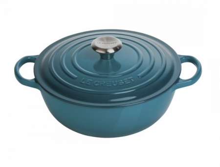 Ustensile de Bucatarie - Le Creuset Casserole Marmite Deep Teal ⌀ 26 cm