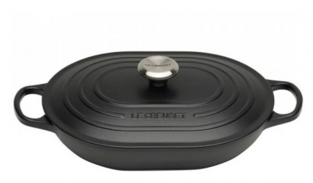 Ustensile de Bucatarie - Le Creuset Casserole Oblong Matte Satin Black ⌀ 31 cm