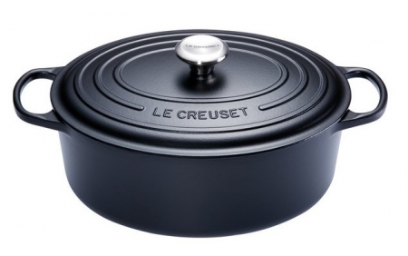 Ustensile de Bucatarie - Le Creuset Casserole Oval Signature Satin Black ⌀ 31 cm