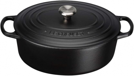Ustensile de Bucatarie - Le Creuset Casserole Oval Signature Satin Black ⌀ 40 cm