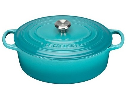 Ustensile de Bucatarie - Le Creuset Casserole Oval Signature Teal ⌀ 31 cm
