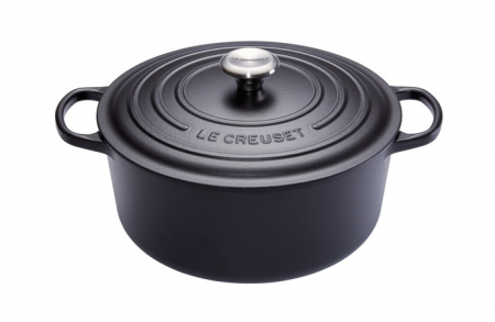 Ustensile de Bucatarie - Le Creuset Casserole Signature Satin Black ⌀ 22 cm