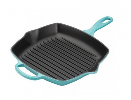 Ustensile de Bucatarie - Le Creuset Tigaie Patrata Teal 26 x 26 cm