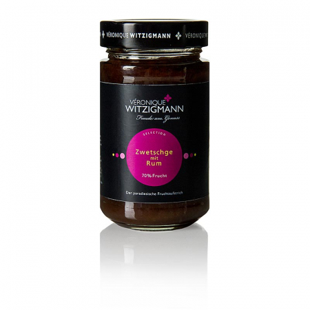 Miere, chutney si dulceata - Gem de prune cu rom, 225 g