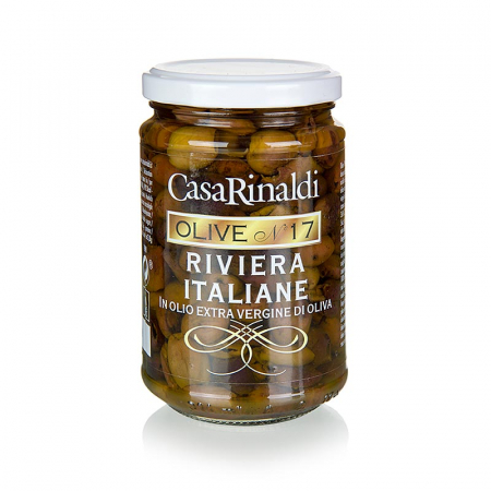 Bacanie - Masline negre fara samburi (Snocciolate) in ulei de masline, Casa Rinaldi, 280 g