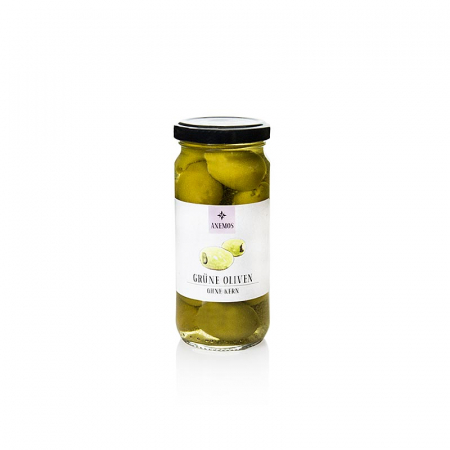 Masline si pasta de masline - Masline verzi, fara samburi, in saramura, Anemos, 227 g