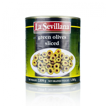 Masline si pasta de masline - Masline verzi, feliate, in saramura, La Sevillana, 3 kg