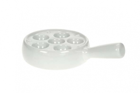 Ustensile de Bucatarie - Platou pentru service melci, portelan, diametru 12cm
