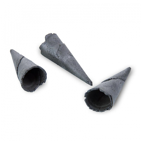 Mini Cornete Basic, neutre, negre, ø 2,5x7,5cm, cu suport pentru vafe, 988 g, 260 buc [0]