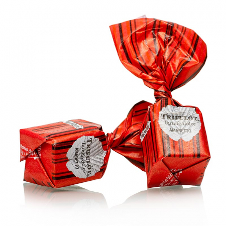 Ciocolata - Mini praline cu trufe, Dolce d'Alba, amaretto, cu migdale, aproximativ 7g, Tartuflanghe, 1 kg