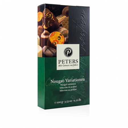 Praline - Mix de ciocolata Nougat-Variations, 8 bucati, Peters, 100 g