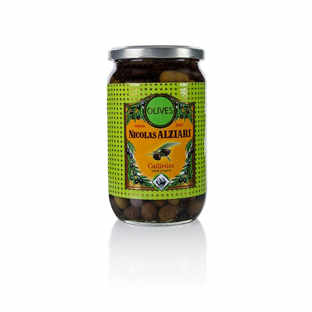 Bacanie - Mix de masline verzi si negre Cailletier, cu samburi, murate, Alziari, 480 g