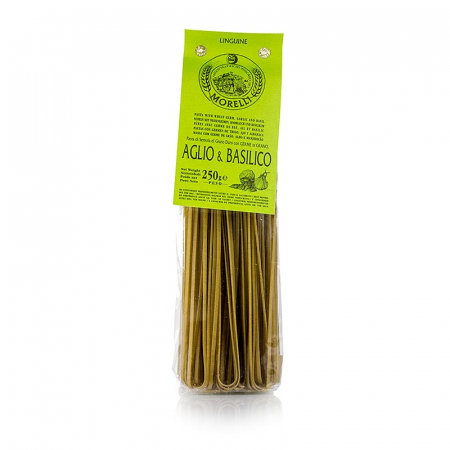 Paste - Morelli 1860 Linguine, cu usturoi, busuioc și germeni de grâu, 250 g